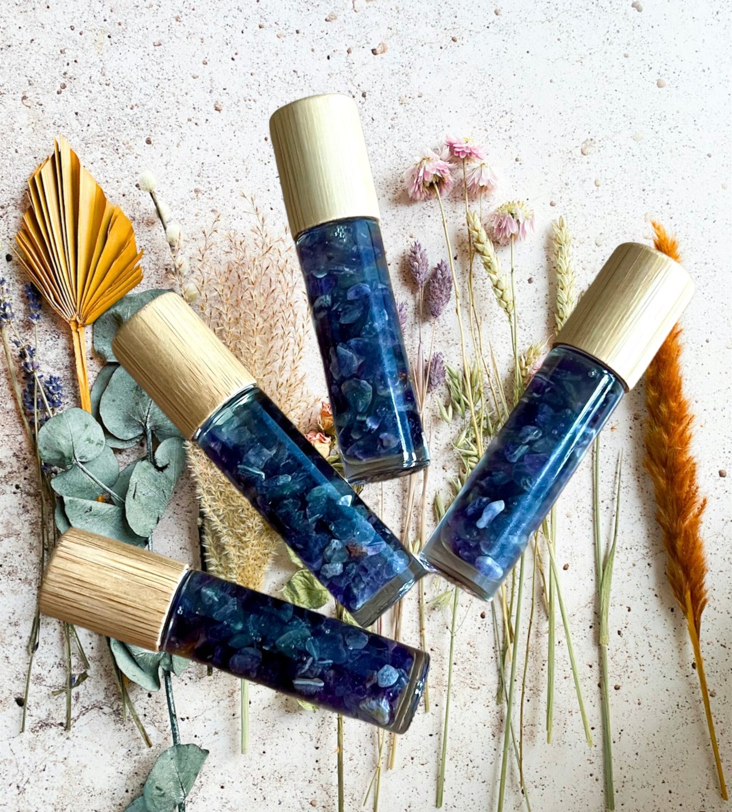 Aromatherapy rollerball and essential oil blend anxiety relief bundle. Calming essential oil blend and high anxiety rollerball.