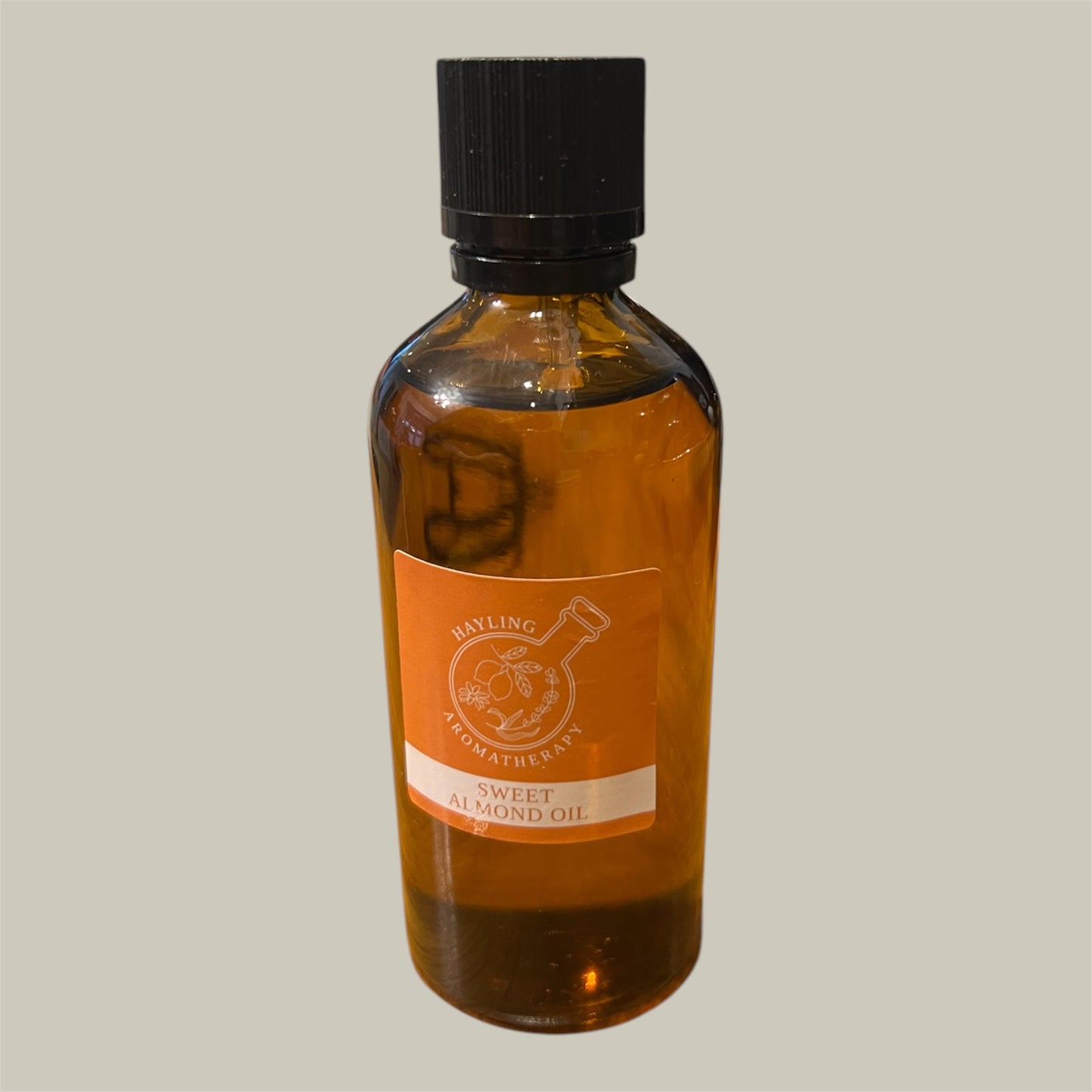 Sweet Almond Carrier Oil. Base oil for mixing with essential oils to make bath oil, shower oil or massage oil.