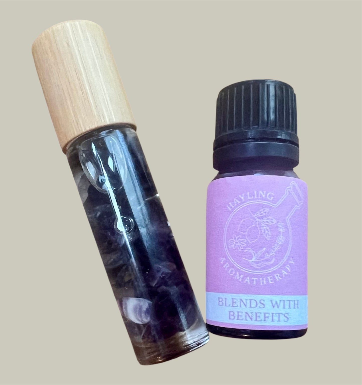 Aromatherapy rollerball and essential oil blend anxiety relief bundle. Calming essential oil blend and high anxiety rollerball.