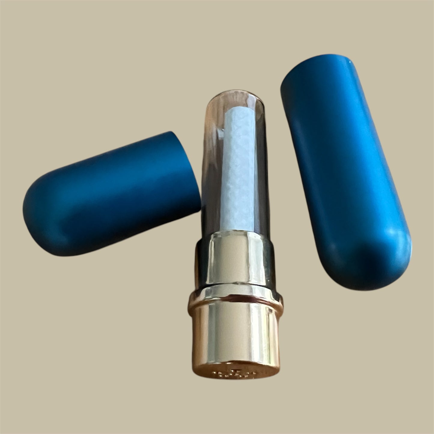 Personal aromatherapy inhaler for inhaling essential oils on the go.