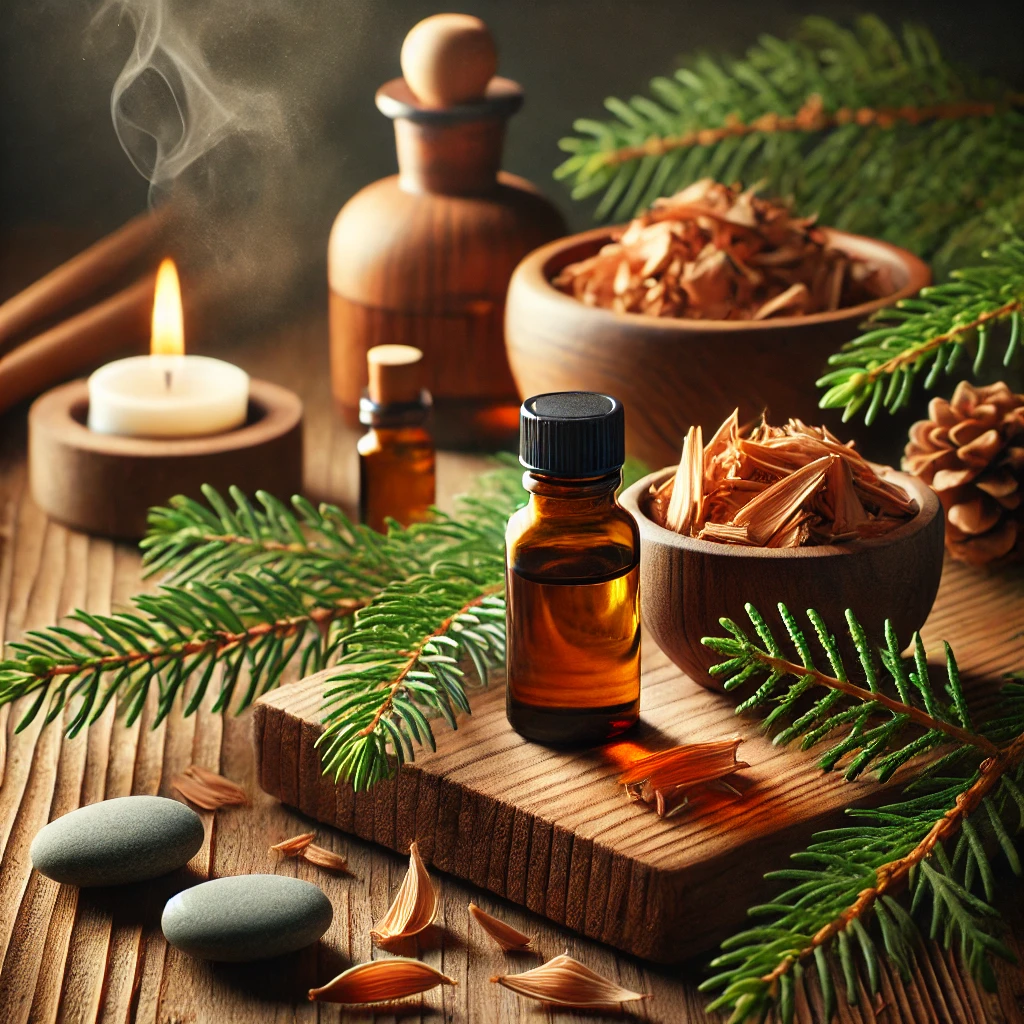 Pure Essential Oil of Cedarwood. Cedrus Atlantica 10ML. Promotes sleep. Reduces stress. Warm, woody scent.