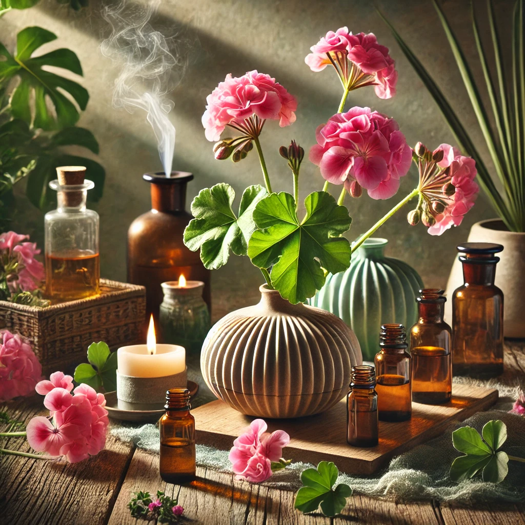 Pure Essential oil of Geranium. Pelargonium Graveolens 10ML. Floral fragrant scent. The most relaxing oil of all.