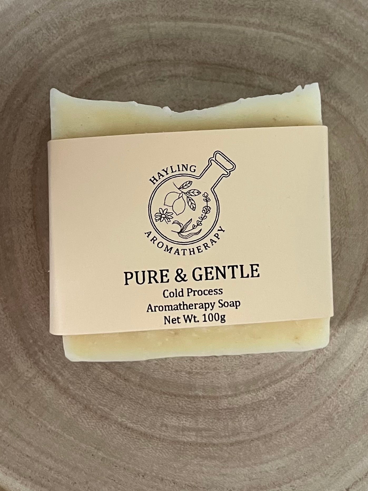 Luxury Handcrafted Aromatherapy Soap - pure and natural, made with only natural butters and oils and a touch of calendula. For very sensitive skin.