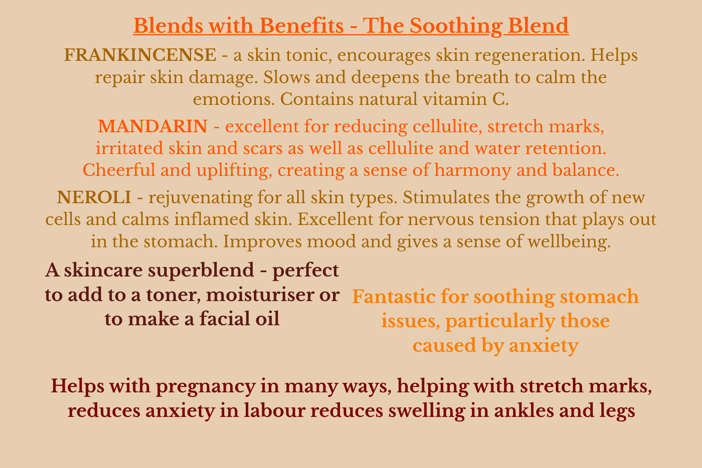 Aromatherapy soothing essential oil blend | soothes the skin and the emotions (10ml)