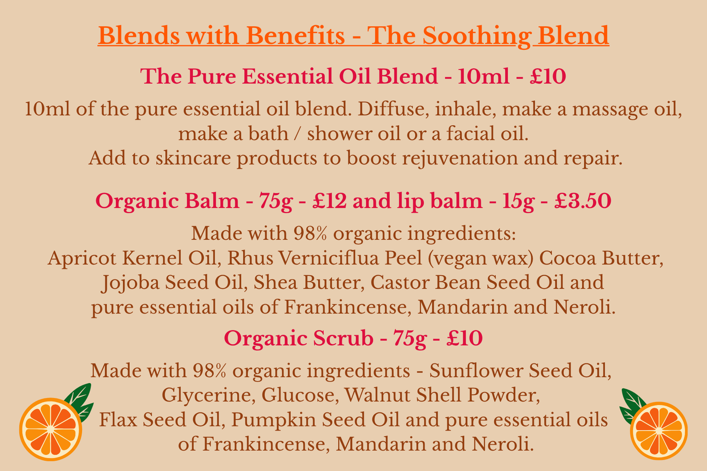 Aromatherapy soothing essential oil blend | soothes the skin and the emotions (10ml)