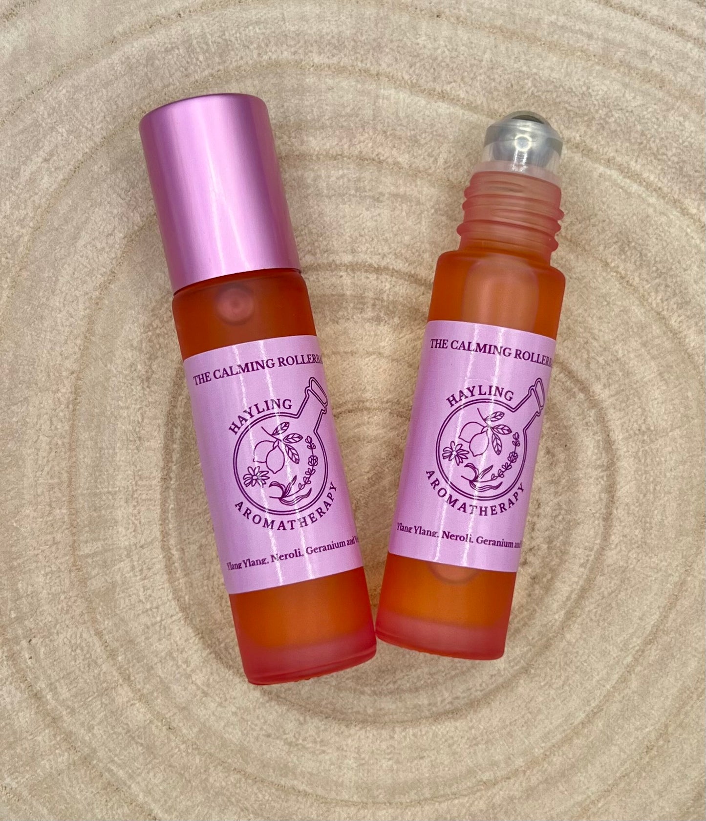 Aromatherapy Rollerball - Blends with Benefits - The Calming blend  rollerball for anxiety. Rollerball with essential oils of Ylang Ylang, Neroli, Geranium and Vetiver.