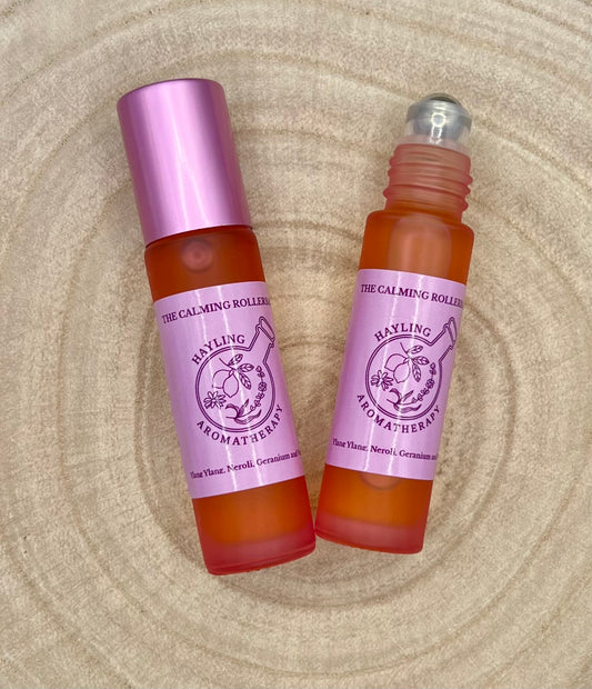 Aromatherapy Rollerball - Blends with Benefits - The Calming blend  rollerball for anxiety. Rollerball with essential oils of Ylang Ylang, Neroli, Geranium and Vetiver.