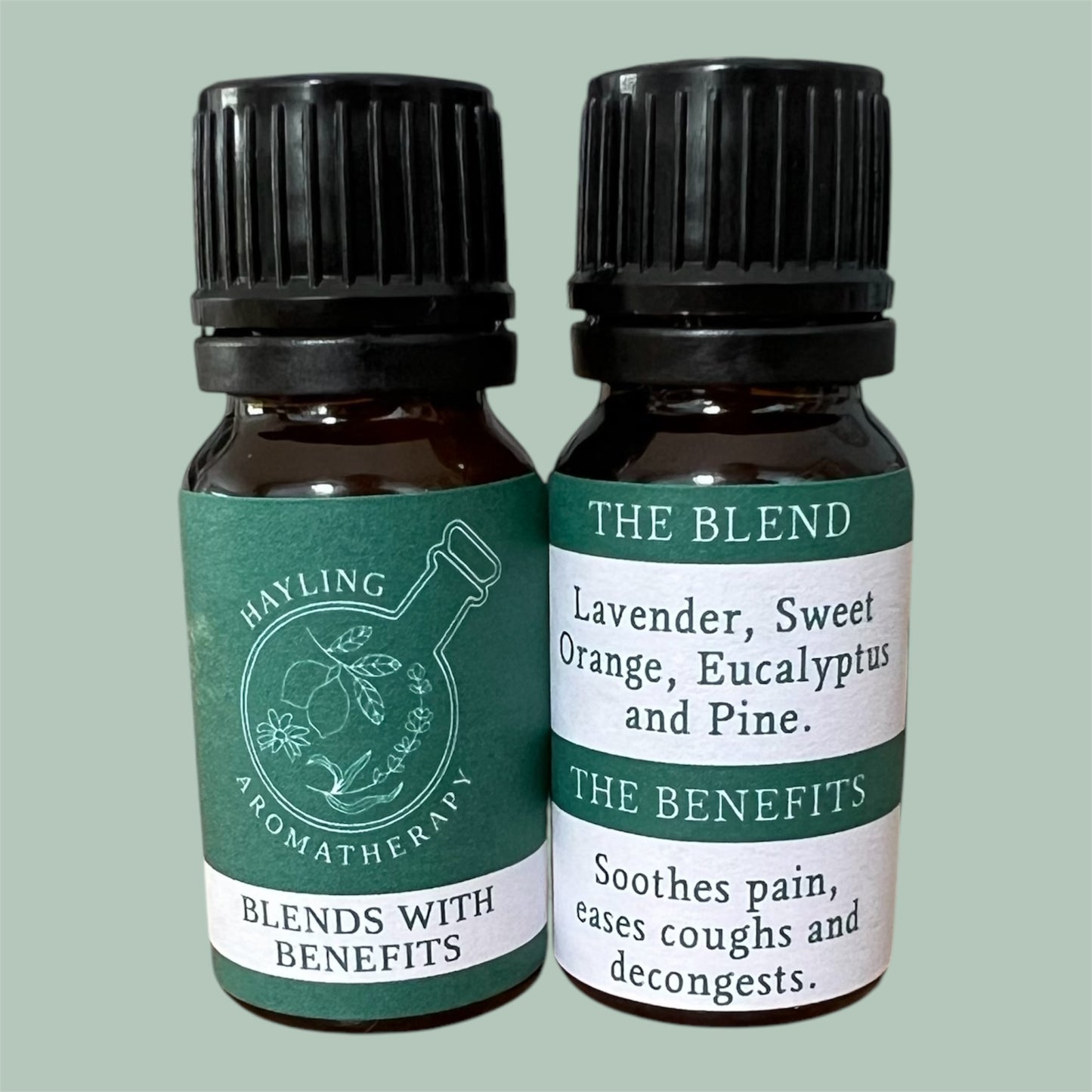 Aromatherapy cold and flu relief essential oil blend. Soothes pain, eases coughs and decongests. With eucalyptus, tea tree, sweet orange and lavender. 10ml
