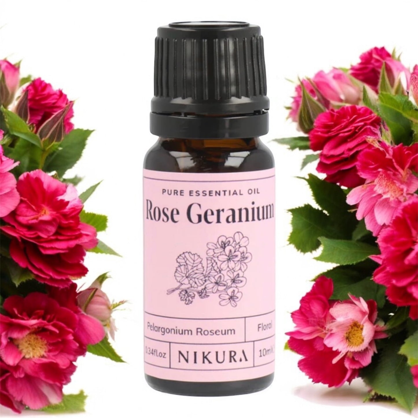 Pure Essential Oil of Rose Geranium. Pelargonium Graveolens 10ML. Beautiful floral aroma. calming and balancing particularly on the female hormones.