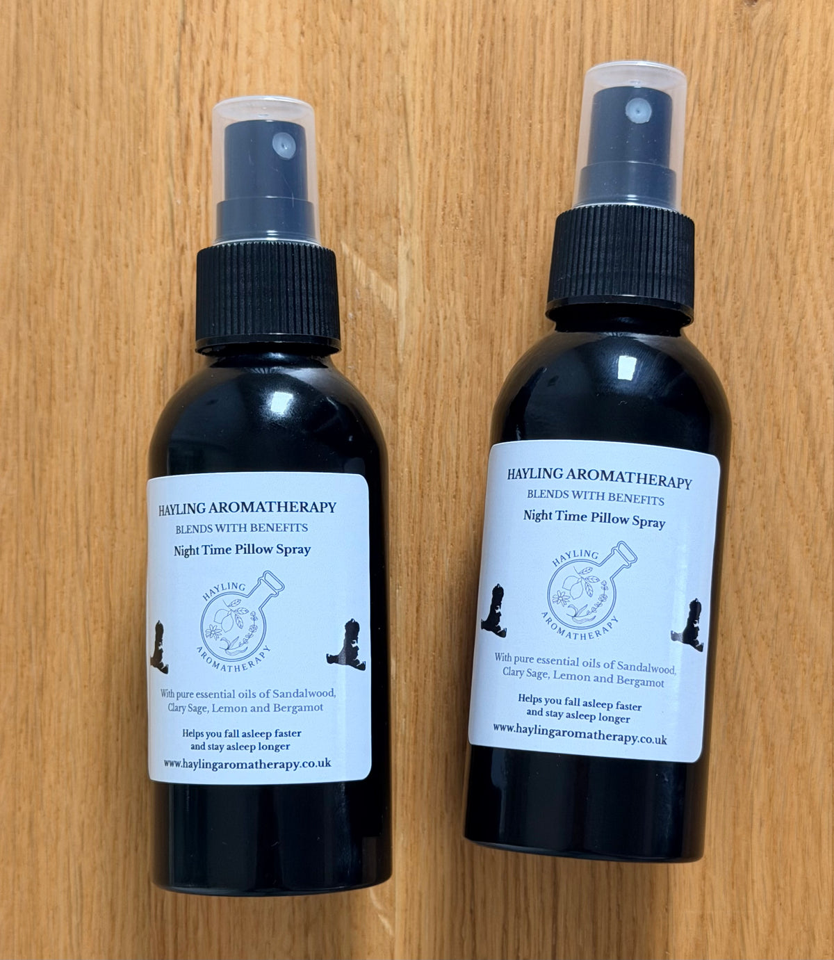 Aromatherapy Pillow Spray - with essential oils of Sandalwood, Clary Sage, Bergamot and Lemon. 100ml