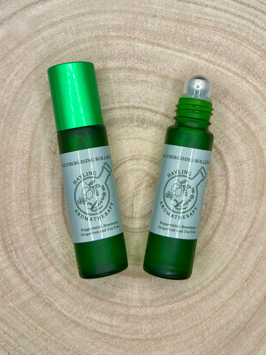 Aromatherapy Rollerball - Blends with Benefits - The Energising essential oil rollerball, with Peppermint, Grapefruit, Rosemary and Tea Tree to boost mental clarity and alertness.