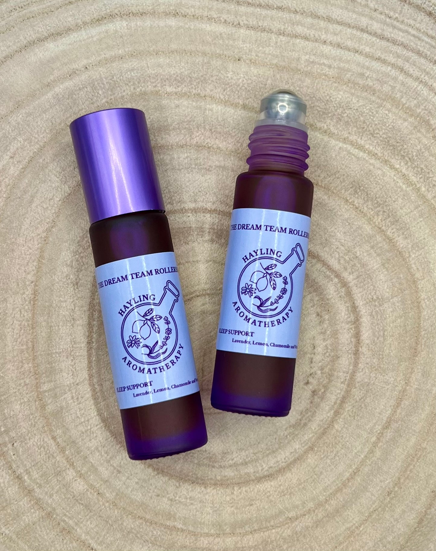 Aromatherapy Rollerball - Blends with Benefits  - The Dream Team sleep support rollerball with essential oils of lavender, lemon, chamomile and vetiver.