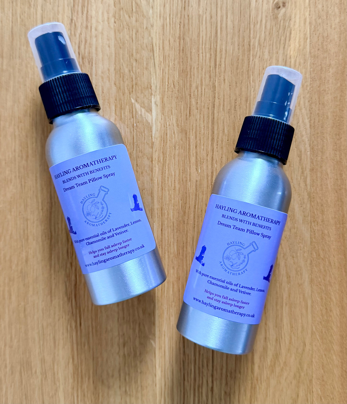 Aromatherapy Pillow Spray made with essential oils of Lavender, Lemon, Chamomile and Vetiver 100ml.