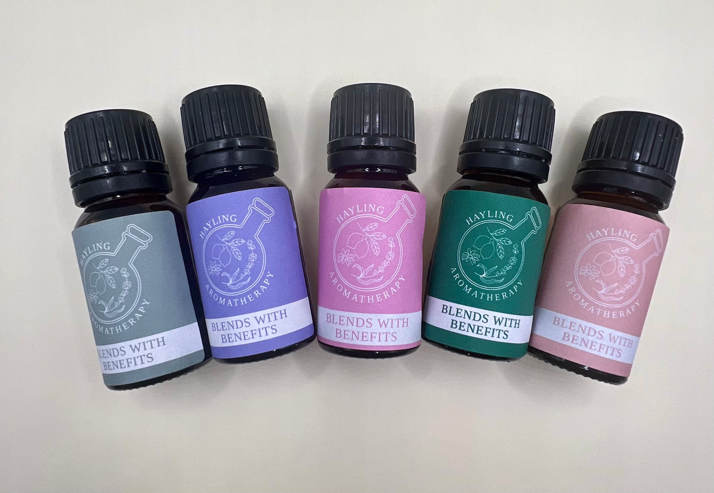 Aromatherapy essential oils special offer- buy any three Hayling Aromatherapy Blends with Benefits for £25.