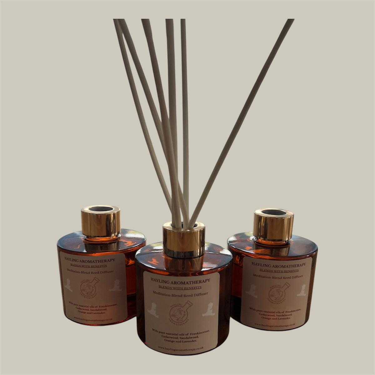 Meditation Blend Aromatherapy Reed Diffuser - with essential oils of Frankincense, Cedarwood, Sandalwood, Orange and Lavender. Relaxing, Grounding and Calming. 100ml.