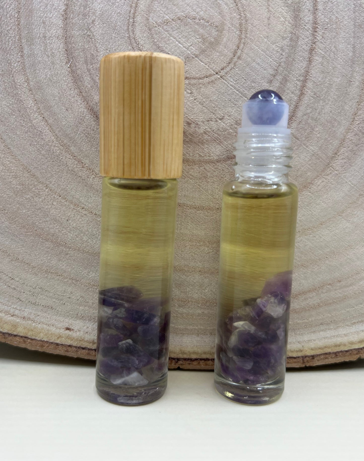 Aromatherapy Rollerball - The High Anxiety Support Rollerball. Pure therapeutic essential oil blend with amethyst crystals.Support for acute anxiety.