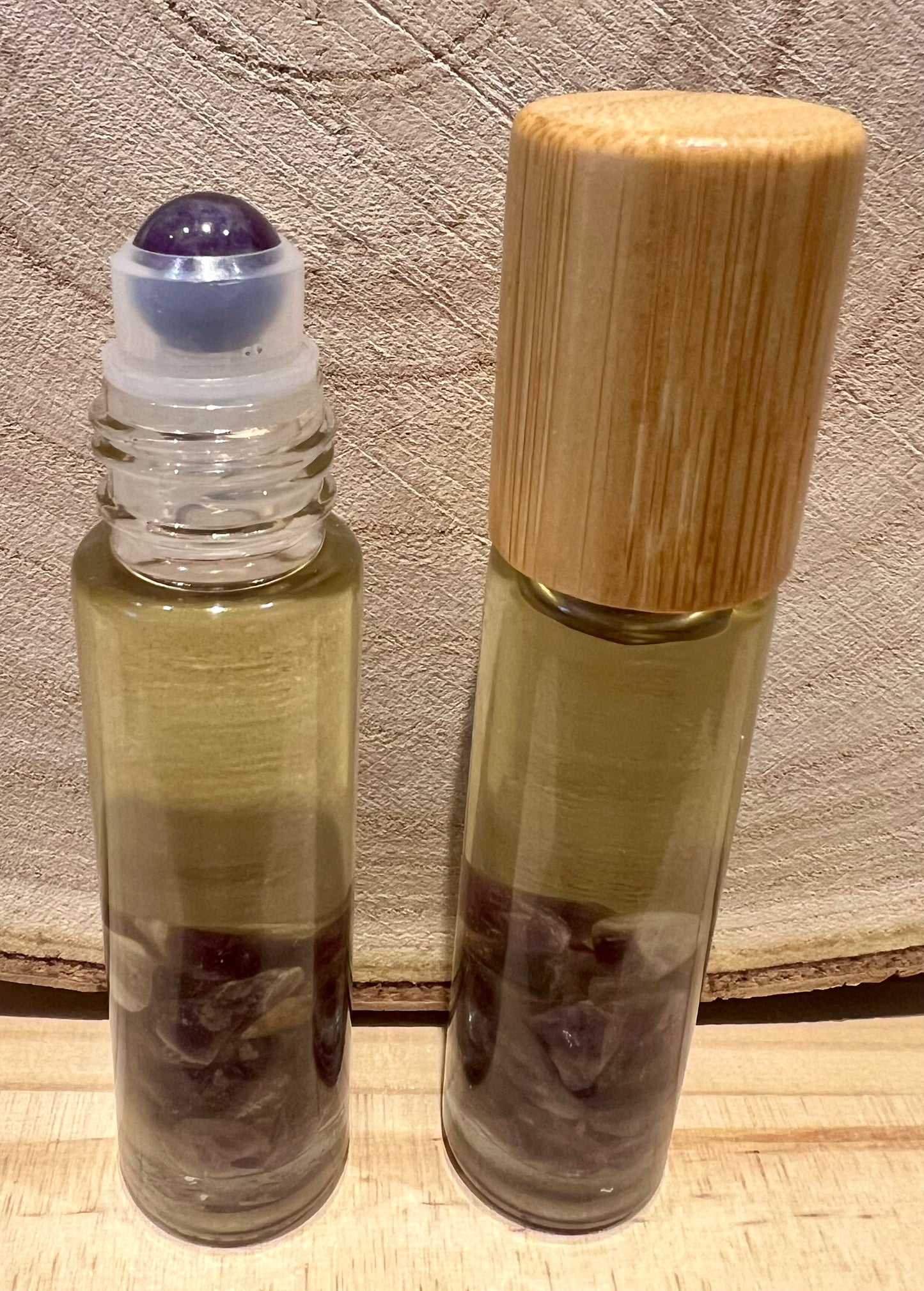 Aromatherapy Rollerball - The High Anxiety Support Rollerball. Pure therapeutic essential oil blend with amethyst crystals.Support for acute anxiety.