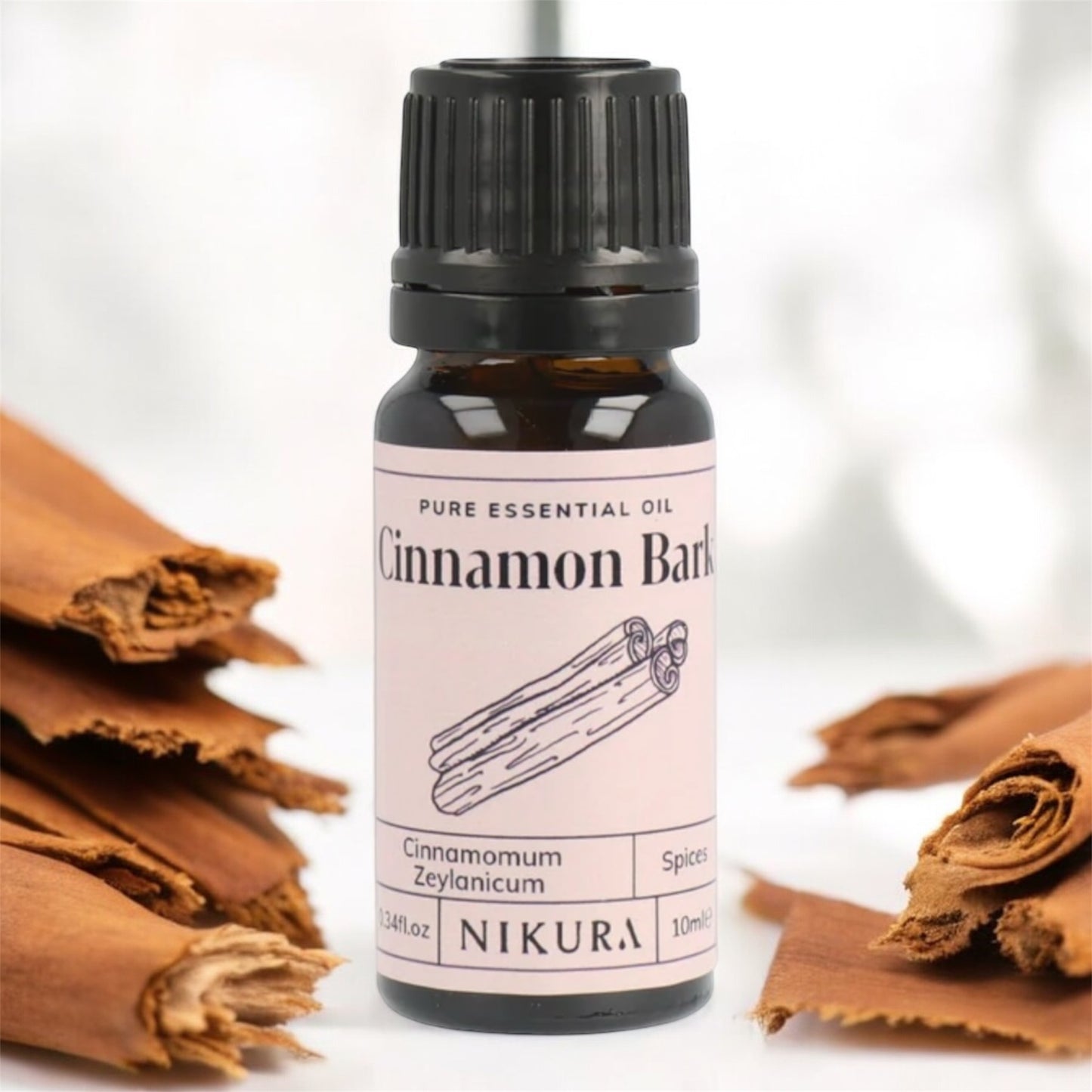 Pure Essential Oil of Cinnamon Bark. Cinamomum Zeylnicum 10ml. Warm, spicy scent. Immune boosting and uplifting on the mood.
