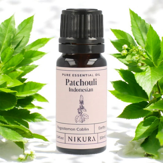 Pure Essential Oil of Patchouli. Pogostemon Cablin 10ML. Earthy musky aroma. Grounding and calming on the mind and very soothing on the skin.