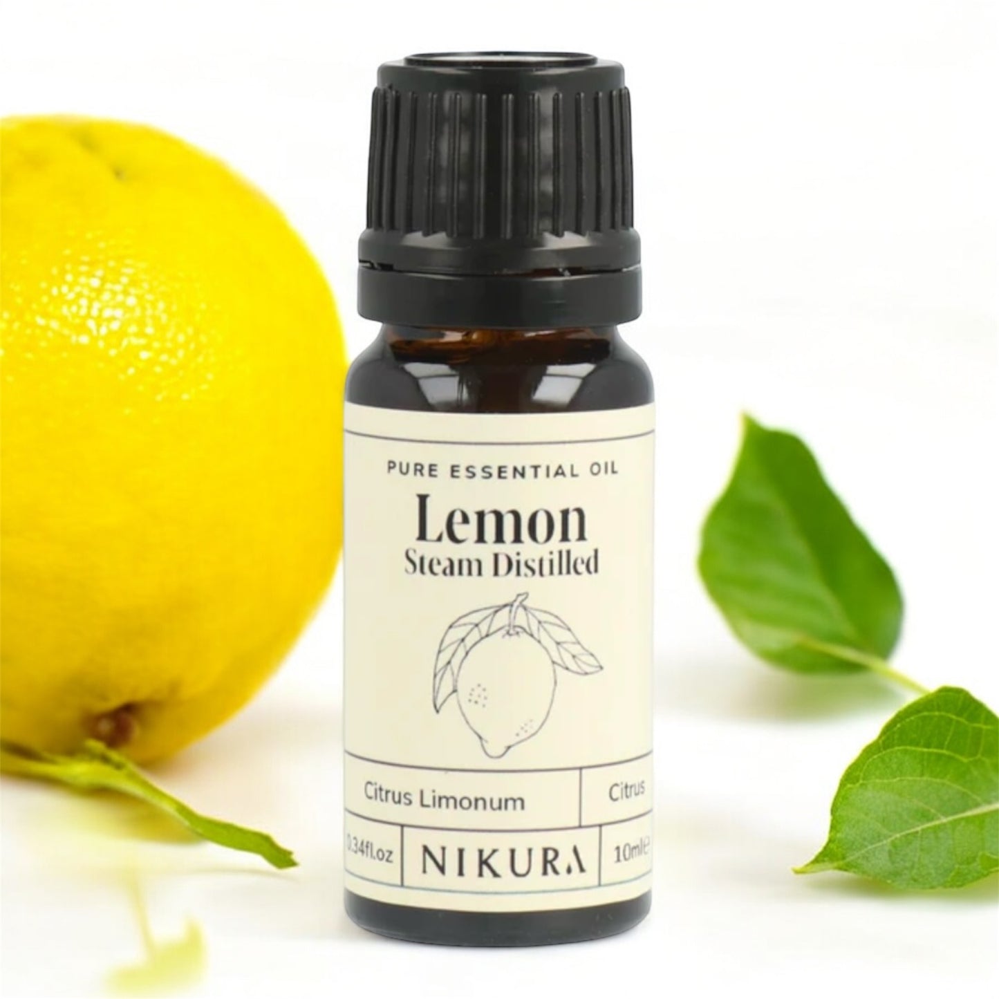 Pure Essential Oil of Lemon. Citrus Limonum 10 ML. Clean fresh citrus scent. Multi-talented oil with many uses.