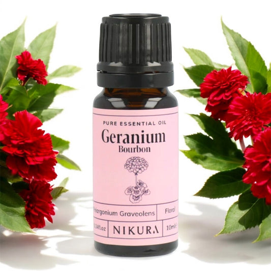 Pure Essential oil of Geranium. Pelargonium Graveolens 10ML.  Floral fragrant scent. The most relaxing oil of all.