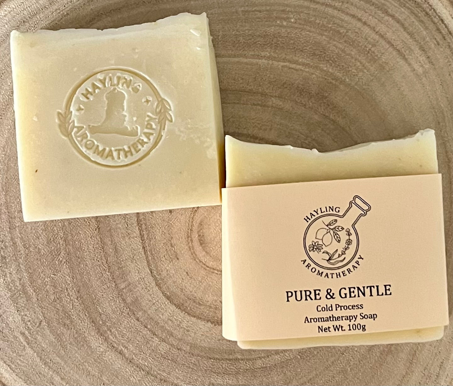 Luxury Handcrafted Aromatherapy Soap - pure and natural, made with only natural butters and oils and a touch of calendula. For very sensitive skin.