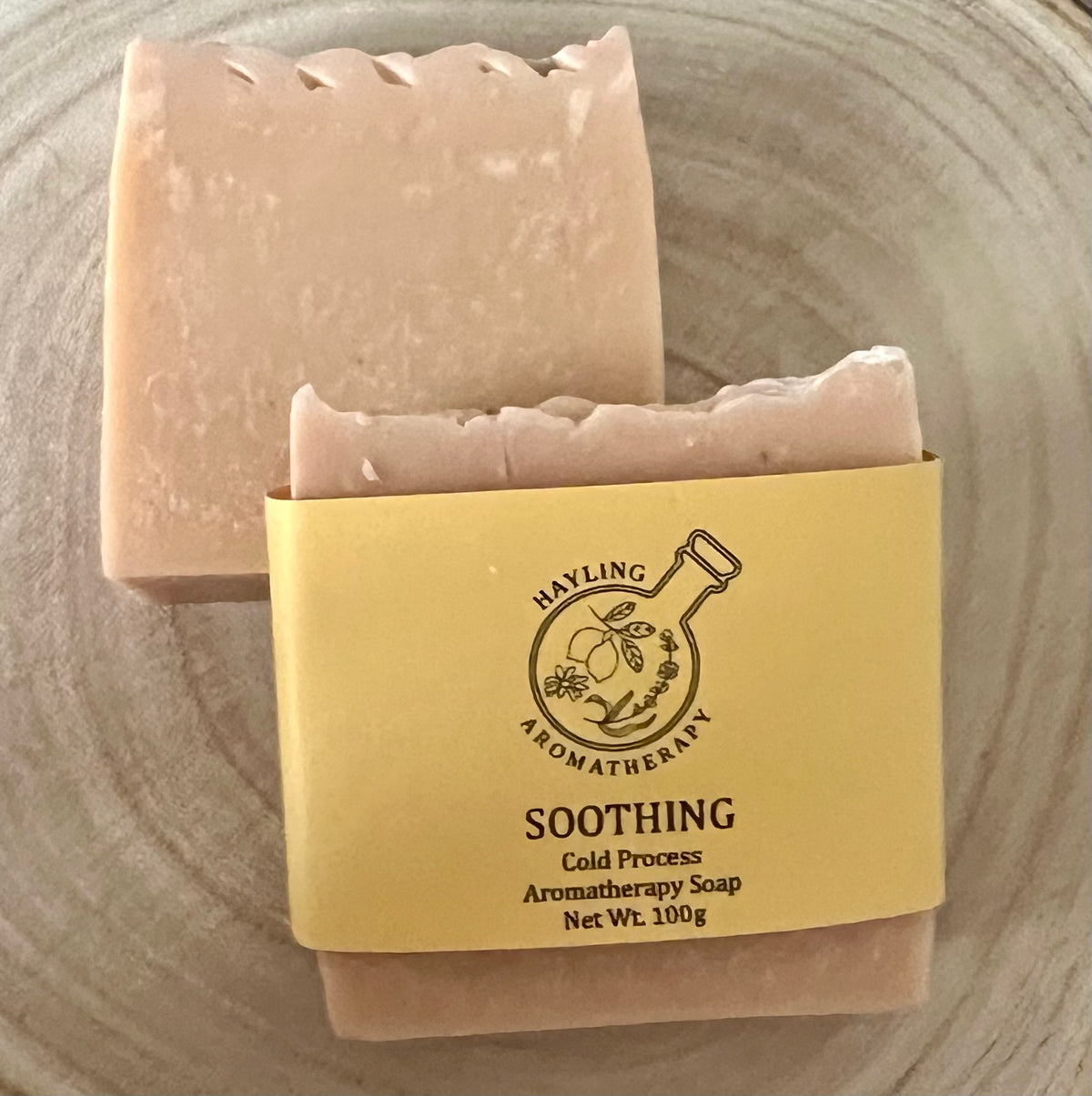 Luxury handcrafted aromatherapy soap - the Soothing Blend with essential oils of Frankincense, Mandarin and Neroli. Cold Pressed Soap made with natural oils and butters.