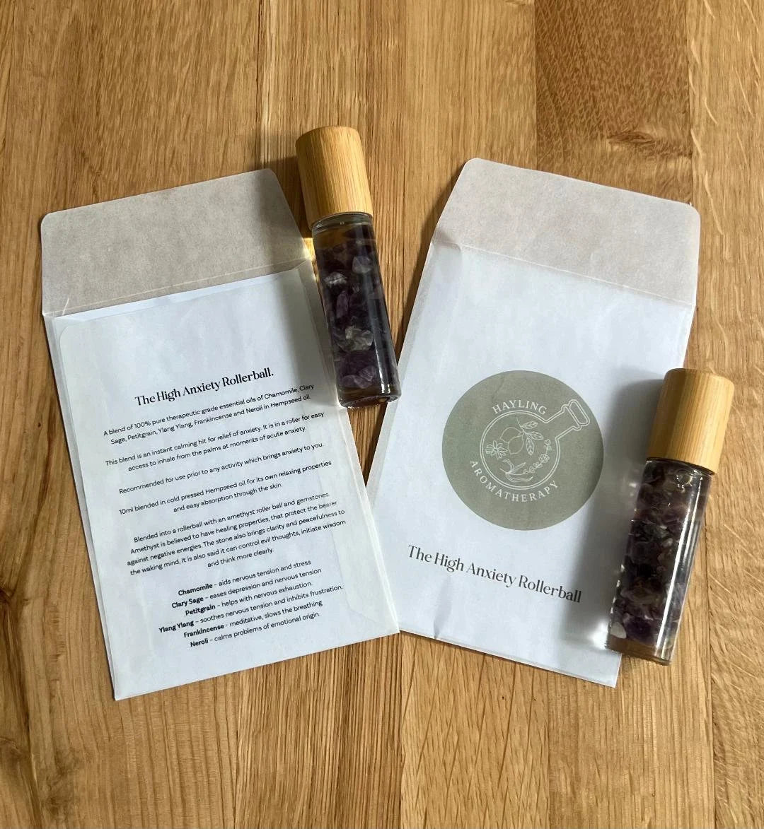Aromatherapy rollerball - anxiety support rollerball with essential oils of Chamomile, Clary sage, Petitgrain, Ylang Ylang, Frankincense & Neroli.